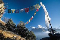 rayer flags in the Himalayas (Nepal)