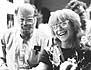 Allen Ginsberg and Marianne Faithful at Allen's photo exhibit 1987.