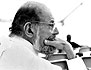 Allen Ginsberg in Naropa University tent. Boulder, CO, July, 1992